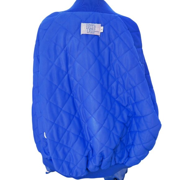 Vintage 1980s King Louie Pro Fit "Comet Pride" Blue Nylon Bomber Jacket Large - Picture 7 of 11